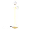 Modern Gold Floor Lamp, 174 cm, Metal & Glass Design