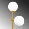 Modern Gold Floor Lamp, 174 cm, Metal & Glass Design