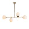 Scandinavian Gold Chandelier, Adjustable Height, 108 cm