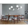 Modern Black & White Chandelier, Iron Body, 100x58 cm