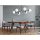Modern Black & White Chandelier, Iron Body, 100x58 cm