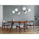 Modern Black & White Chandelier, Iron Body, 100x58 cm