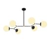 Modern Black & White Chandelier, Iron Body, 100x58 cm