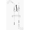 Modern Black & White Chandelier, Iron Body, 100x58 cm