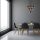 Scandinavian Chandelier, Black Metal, 63x63 cm, Adjustable