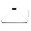 Opviq, 166PRG1203, Adjustable Black LED Chandelier, 0-80 cm, 4000K Light