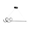 Adjustable Black Chandelier, LED Yellow Light, 120x20cm