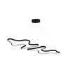 Adjustable Black Aluminium Chandelier, LED, 2 Pieces