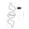 Adjustable Black Aluminium Chandelier, LED, 2 Pieces