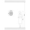 Modern Black Wall Lamp, MDF Body, E27 Socket, 39x12x49 cm