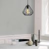 Industrial Black Chandelier, Metal Body, 23cm Diameter