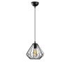 Industrial Black Chandelier, Metal Body, 23cm Diameter