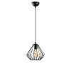 Industrial Black Chandelier, Metal Body, 23cm Diameter
