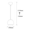 Scandinavian Gold Chandelier, Iron Body, 111 cm Height