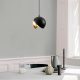 Glam Scandinavian Chandelier, Black & Gold, 20cm, 114cm