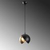 Glam Scandinavian Chandelier, Black & Gold, 20cm, 114cm