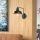 Industrial Black Wall Lamp, Metal Body, E27 Socket, 19x27cm
