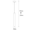 Industrial Black Chandelier, Adjustable Height, 92 cm