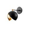 Scandinavian Glam Wall Lamp, Black & Gold, 20x26x25 cm