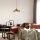 Elegant Gold Chandelier, 35x35 cm, 116 cm Height | Metal Body, E27 Socket, Glam Scandinavian Design