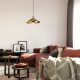 Elegant Gold Chandelier, 35x35 cm, 116 cm Height | Metal Body, E27 Socket, Glam Scandinavian Design