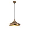 Elegant Gold Chandelier, 35x35 cm, 116 cm Height | Metal Body, E27 Socket, Glam Scandinavian Design