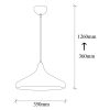 Elegant Gold Chandelier, 35x35 cm, 116 cm Height | Metal Body, E27 Socket, Glam Scandinavian Design