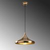 Elegant Gold Chandelier, 35x35 cm, 116 cm Height | Metal Body, E27 Socket, Glam Scandinavian Design
