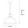 Scandinavian Gold Chandelier, Metal Body, 40x134 cm