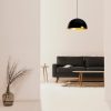 Industrial Black Chandelier, Metal Body, 50 x 121 cm