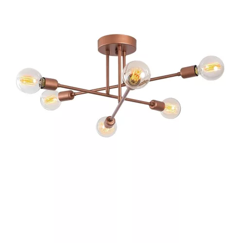 Opviq , 521SHN1131 , Flower - 173-AV , Copper Color , Chandelier , E27
