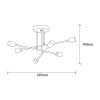 Elegant Copper Chandelier, Metal Body, 64 cm | E27 Socket, IP20 | Stylish Lighting for Modern Spaces
