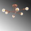 Elegant Copper Chandelier, Metal Body, 64 cm | E27 Socket, IP20 | Stylish Lighting for Modern Spaces