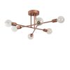 Elegant Copper Chandelier, Metal Body, 64 cm | E27 Socket, IP20 | Stylish Lighting for Modern Spaces
