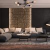 Industrial Black Chandelier, 64x64 cm, E27 Socket, IP20