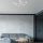 Elegant White Chandelier, Metal Body, 64x64 cm, 6xE27