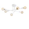 Elegant White Chandelier, Metal Body, 64x64 cm, 6xE27