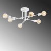 Elegant White Chandelier, Metal Body, 64x64 cm, 6xE27