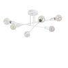 Elegant White Chandelier, Metal Body, 64x64 cm, 6xE27