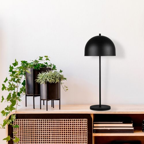 Industrial Black Table Lamp, Metal Body, 58 cm Height
