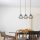 Industrial Black Chandelier, Metal Body, 73 cm Diameter, 117 cm Height, Adjustable, 3 x E27 Max 40W, Elegant Solid Color Design for Modern Spaces