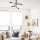 Industrial Black Chandelier, 75x75 cm, 6xE27, IP20