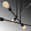 Industrial Black Chandelier, 75x75 cm, 6xE27, IP20