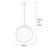 Glam Gold Chandelier, Adjustable Height, 40cm Diameter