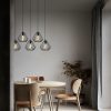 Industrial Black Chandelier, Metal Body, 93 cm Diameter