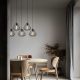 Industrial Black Chandelier, Metal Body, 93 cm Diameter
