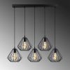 Industrial Black Chandelier, Metal Body, 93 cm Diameter