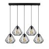 Industrial Black Chandelier, Metal Body, 93 cm Diameter