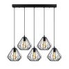 Industrial Black Chandelier, Metal Body, 93 cm Diameter