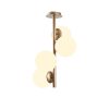 Elegant Gold Chandelier, 32 cm, Adjustable Height | Metal & Glass, Scandinavian Glam Design